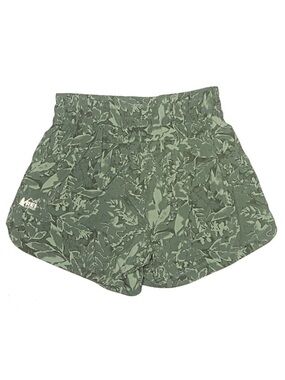 REI Olive Green Floral Print Athletic Shorts